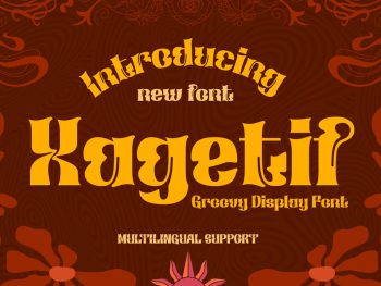 Xagetif | Groovy Retro Font Yazı Tipi