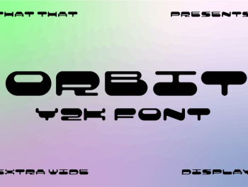 Y2K Logo Font Orbit Yazı Tipi