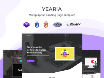 Yearia - Multipurpose Landing Page Template Yazı Tipi