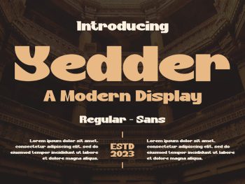 Yedder - A Modern Display Font Yazı Tipi
