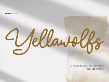 Yellawolfs Monoline Script Font Yazı Tipi