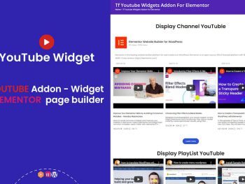 YouTube Widgets - Addon for elementor page builder WordPress Eklentisi