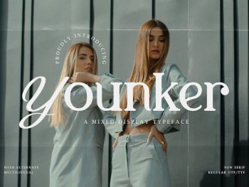 Younker - A Mixed Display Typeface Yazı Tipi