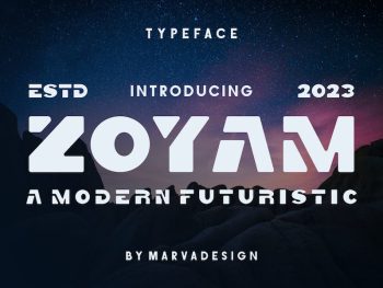 ZOYAM - A Modern Futuristic Font Yazı Tipi