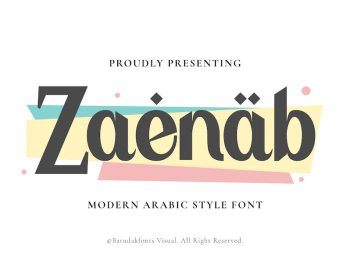 Zaenab - Serif Display Font Yazı Tipi