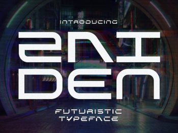 Zaiden - Futuristic Typeface Yazı Tipi