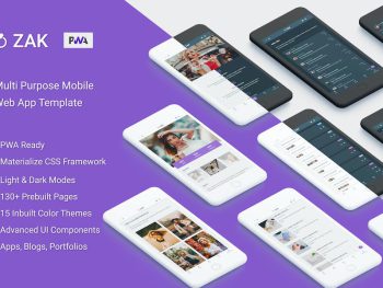 Zak: Multi Purpose Mobile Web App template (PWA) Yazı Tipi