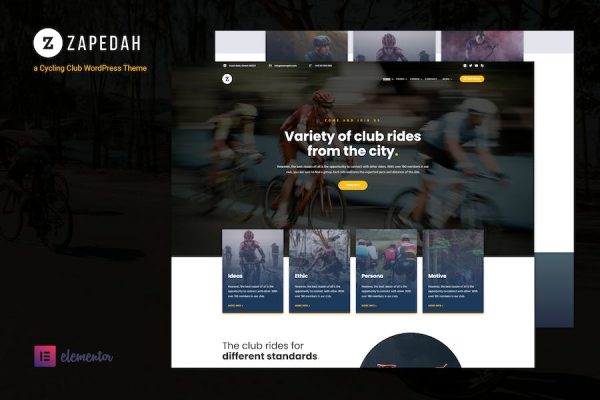 Zapedah - Cycling Club WordPress Teması