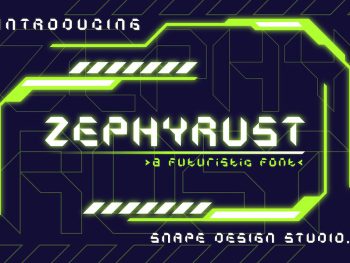 Zephyrust – Futuristic Font Yazı Tipi