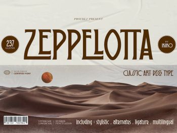 Zeppelotta - Classic Art Deco Type Yazı Tipi