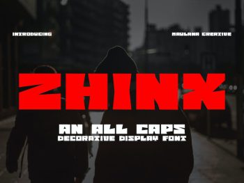 Zhinx Decorative Display Font Yazı Tipi