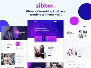 Zibber - Consulting Business + RTL WordPress Teması