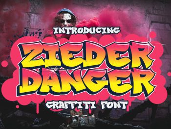 Zieder Danger - awesome Graffiti Font Yazı Tipi