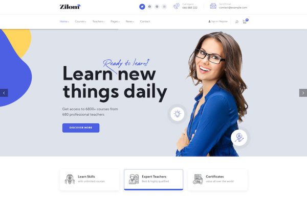 Zilom - Online Education Learning WordPress Teması