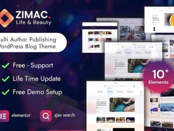 Zimac - Multi Author Publishing WordPress Teması