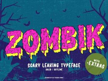 Zombik Typeface Yazı Tipi