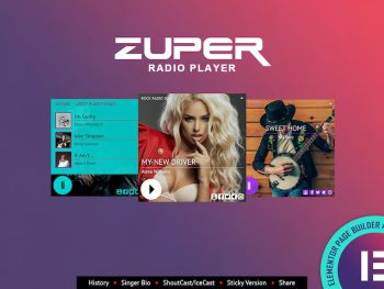 Zuper - Shoutcast Icecast Radio Player - Elementor WordPress Eklentisi