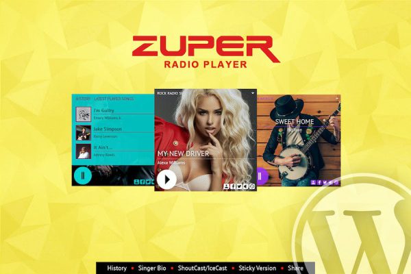 Zuper - Shoutcast and Icecast Radio Player WordPress Eklentisi