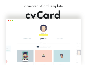 cvCard - Animated vCard Template Yazı Tipi