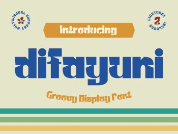 difayuni | Groovy Retro Font Yazı Tipi