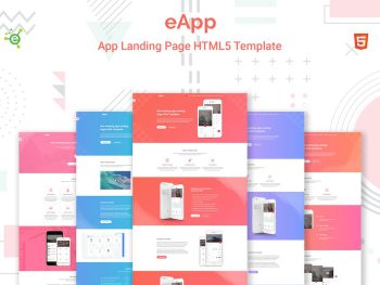 eApp - 5 in 1 App Landing Page HTML5 Template Yazı Tipi