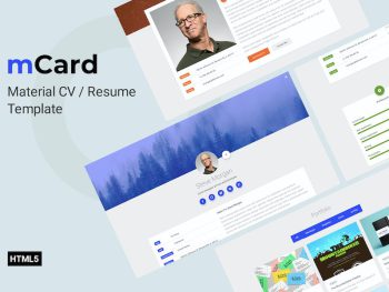 mCard - Material CV/Resume Template Yazı Tipi