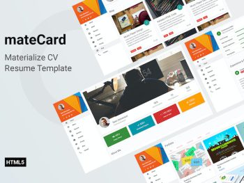 mateCard - Materialize CV/Resume Template Yazı Tipi