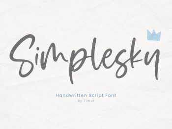 simplesky - HandwrittenFont Yazı Tipi