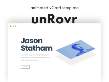 unRovr - Animated vCard & Resume & Portfolio Yazı Tipi