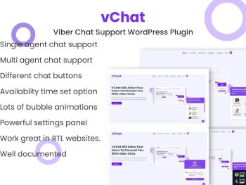 vChat - Viber Chat Support WordPress Plugin WordPress Eklentisi